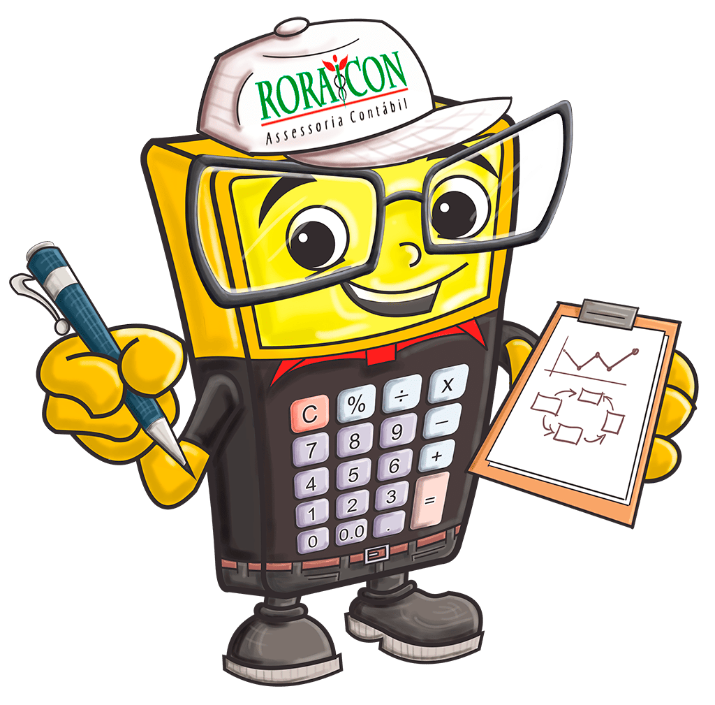 Mascote Roraicon com prancheta